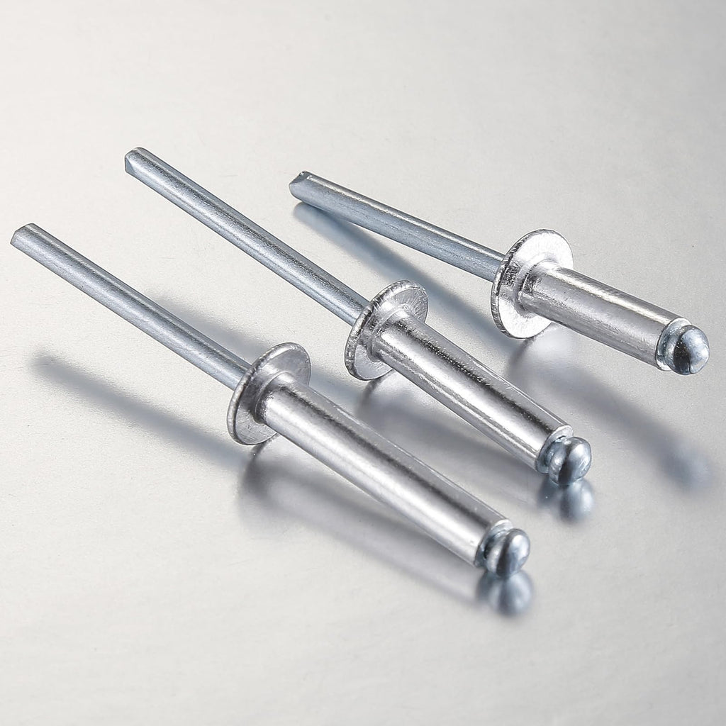 Wensilon (Pcs) 5/32"x3/8" White Aluminum blind pro Rivets,White Aluminum Grip and Steel Mandrel