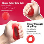 FitBeast Grip Strengthener Forearm Strengthener Hand Grips Strengthener Kit - 5 Pack Adjustable Resistance (Red)