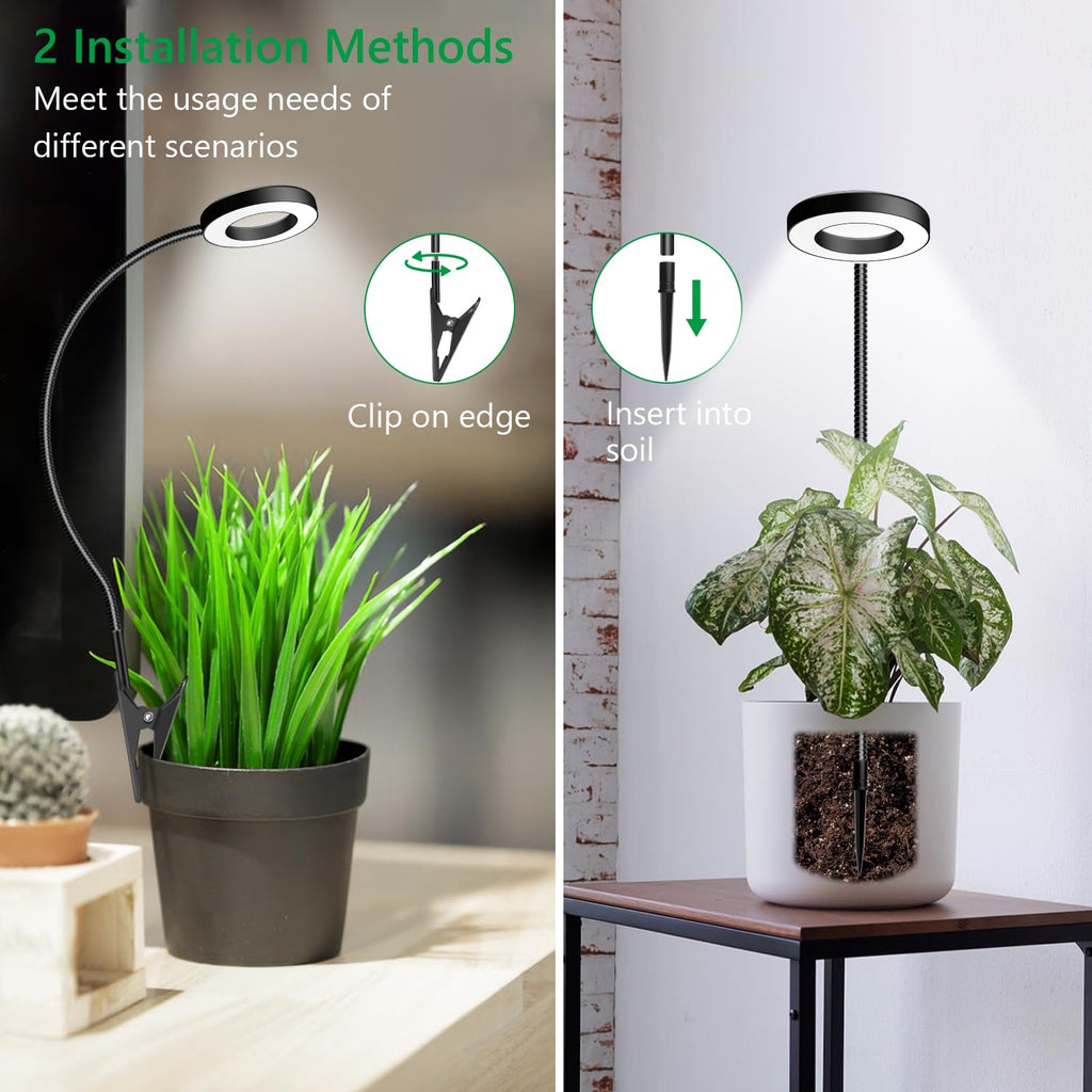 Xuligron Plant Lights for Indoor Growing, Clip on Full Spectrum Grow Lamp