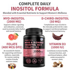 Myo-Inositol 40:1 for Women – Inositol Supplement with Myo & D-Chiro Inositol, Folate & Vitamin D3 – Vegan Capsules for Daily Routine & Hormone Support – Flo Ovarian Support Capsules – (90 Count)