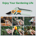 PrunePro Pruning Shears Gardening Scissors Set Professional Hand Pruner Sharp Stainless Steel Blade Garden Scissors Plant Flower Garden Clipper