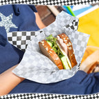 EcoDispose 12 x 12 Inches Grease Proof Deli Paper Precut Sheets for Deli Food, BBQ, Picnic, Party (1000 Pcs, Black&White Checker)