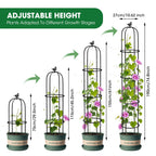 2PCS Garden Obelisk Trellis for Climbing Plants Outdoor, 6.2 ft Tall Trellis for Roses Clematis Jasmine Ivy Flower Light Climbing Vines Potted Plant Support, Patio, Yard
