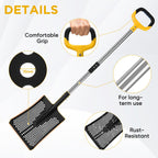 Sand Sifter Shovel, Long Lightweigh Sifting Shovel for Sand Sifter, Perfect for Shark Tooth, Leaf Collector