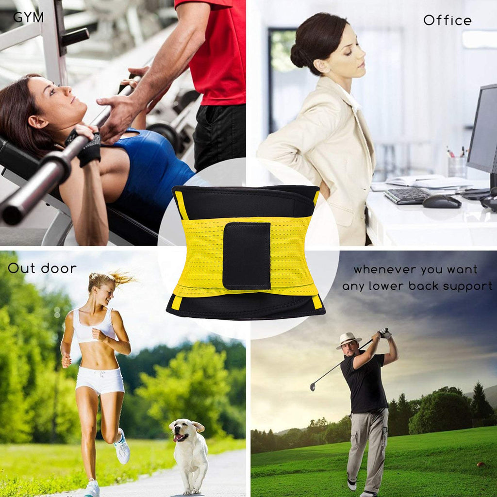 VENUZOR Waist Trainer Belt for Women - Waist Cincher Trimmer - Slimming Body Shaper Belt - Sport Girdle Belt (UP Graded)(Yellow,X-Large)
