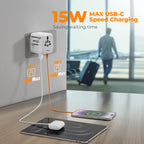 TESSAN Universal Travel Adapter 28W, International Power Adapter
