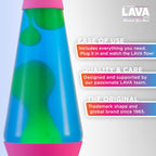 Lava The Original Lamp - 14.5" Neon Pink - Classic Liquid Motion Lamp - Green/Yellow and Blue Liquid - Item #2383 (Amazon Exclusive)
