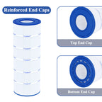 Cryspool® 08032 Filter Compatible with UHD-SR100, Flo WC108-58S2X, 100TX, 100TXR, T-100TX, T-100TXR, Posi-Flo II PTM100, PSR100, FC-2550, 102 Sq. Ft Pool Filter Cartridge, 1 Pack