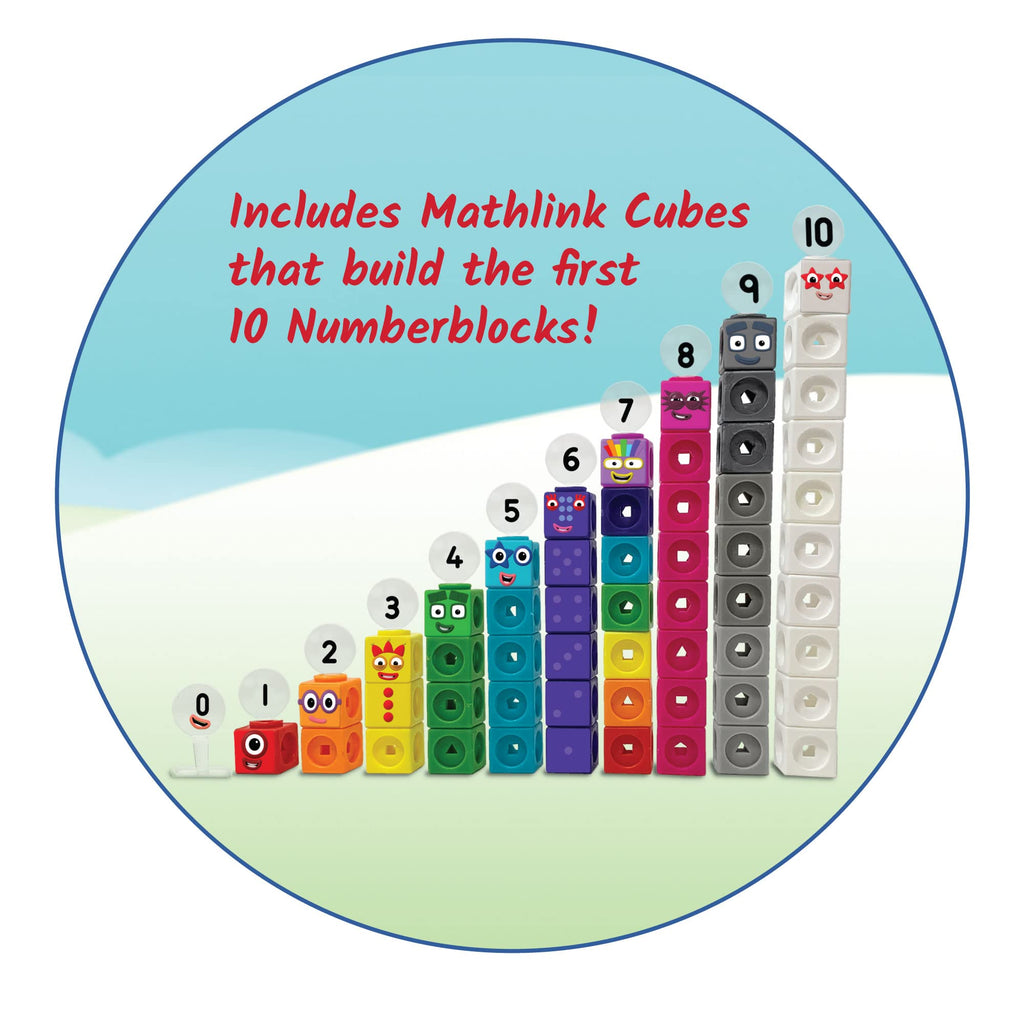 hand2mind MathLink Cubes Numberblocks 1-10 Activity Set, 30 Preschool Learning Activities, Counting Blocks, Linking Cubes, Educational Toys for Kids, Number Games, Math Manipulatives Kindergarten