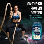 Vega Premium Protein + Supergreens, Creamy Vanilla – 20g Vegan Protein, Dairy & Gluten Free, 26.9 oz (25 Servings)