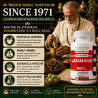 Vadik Herbs Jatamansi Capsules 1000mg | Organic Jatamansi Root (Nardostachys jatamansi) | Ayurvedic Herb for Calm, Clarity & Restful Sleep | 100 Vegetarian Capsules | Non-GMO | Trusted Since 1971