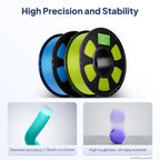 DEEPLEE PLA+ 2.0 Filament 1.75mm, Stronger Toughness 3D Printer Filament, Grey 2KG, Upgrade PLA Plus 3D Printer Filament, High Speed PLA+ Filament for Most FDM 3D Drucker