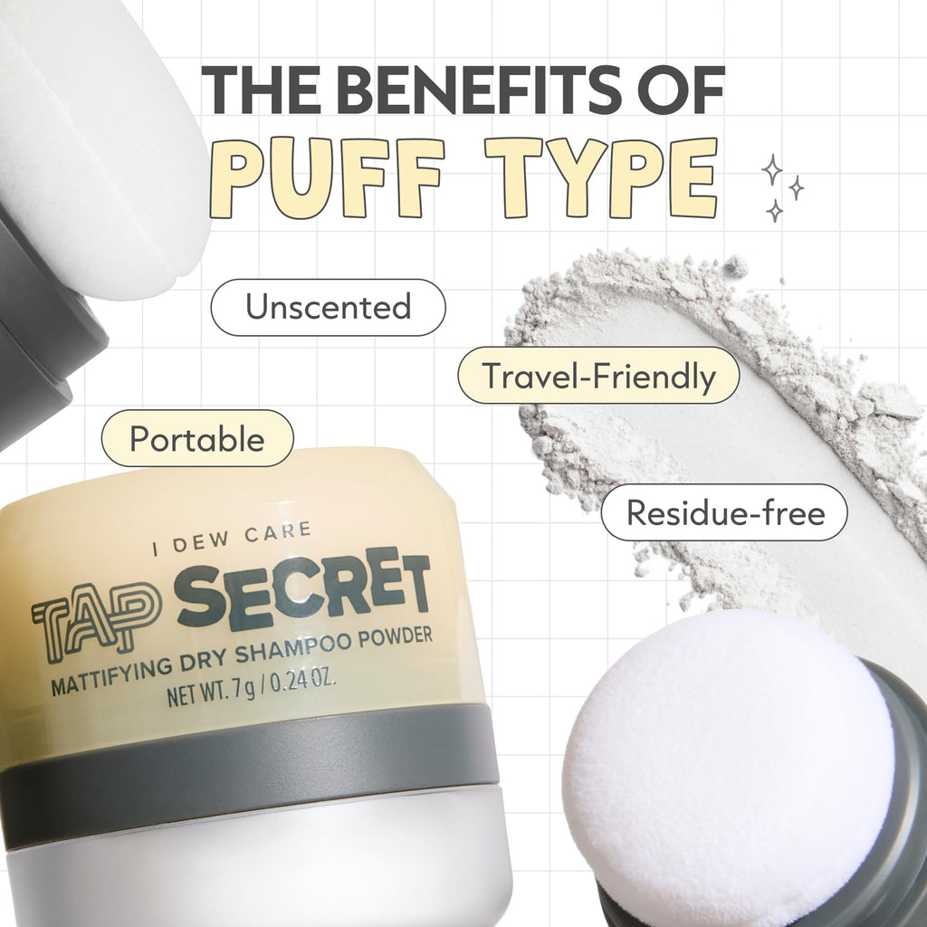 I DEW CARE Tap Secret Mattifying Dry Shampoo Powder Original 0.24 oz