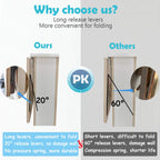 CLT 12'' Folding Shelf Brackets Max. Load 330 lb, Heavy Duty Stainless Steel DIY Wall Mounted Shelf Bracket Space Saving for Table Work Bench, Pack of 2