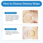 Heagimed 20PCS Ostomy Barrier Strips, Skin-Friendly Hydrocolloid Skin Barrier Strips, Elastic Barrier Strips for Ostomy Bag Ostomy Colostomy Ileostomy Supplies