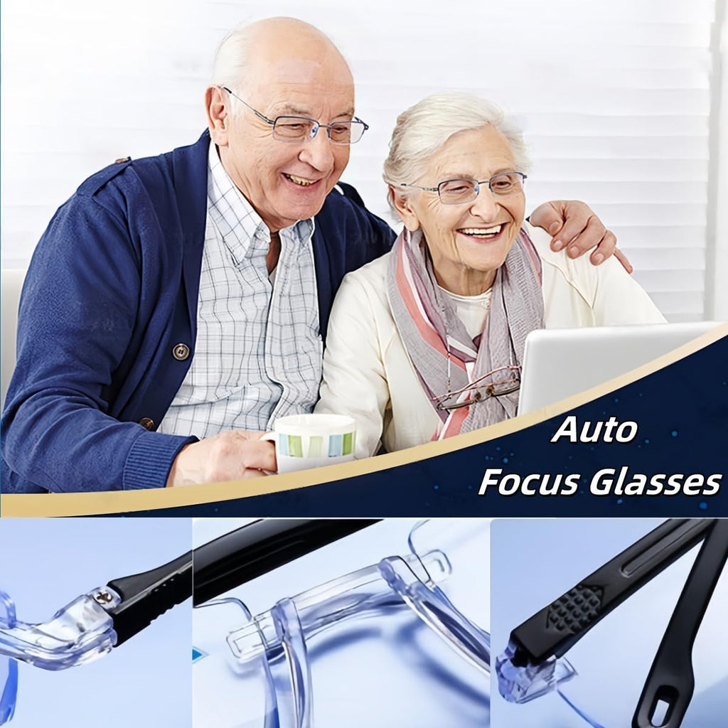 2026 New Self Intelligent Dual Focus Glasses, Precision Vision Aid Tool, Precision Vision Aid Glasses, Adjustable Auto Focus Eyeglasses for Women Men (2 Set)