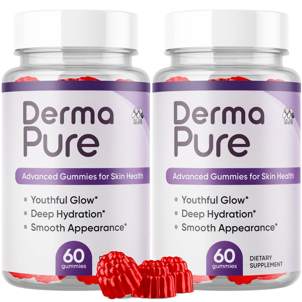 (2 Pack) Derma Pure Gummies, Official Derma Pure Gummy with All Natural Ingredients, Maximum Strength Supplement with Premium Vitamins Supporting Optimal Wellness and Advanced Health (120 Gummies)