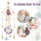 Amethyst Crystal Suncatcher - Hanging Gold Plated Garden Sun Catcher