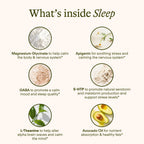 Sunny Within Sleep - Melatonin-Free Formula with Magnesium Glycinate, GABA, L-Theanine, 5-HTP, Apigenin & Avocado Oil - Relaxation & Healthy Sleep-Wake Cycles* - 30 Daily Pouches