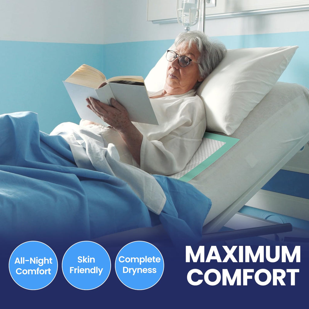 AOZITA 100 Pack Disposable Underpads 30" x 36" Incontinence Chux Pads Ultra Absorbency Protective Bed Pads, Heavy Duty Leakproof Absorbent Bed & Pee Pads for Adult, Senior, Kids and Pet