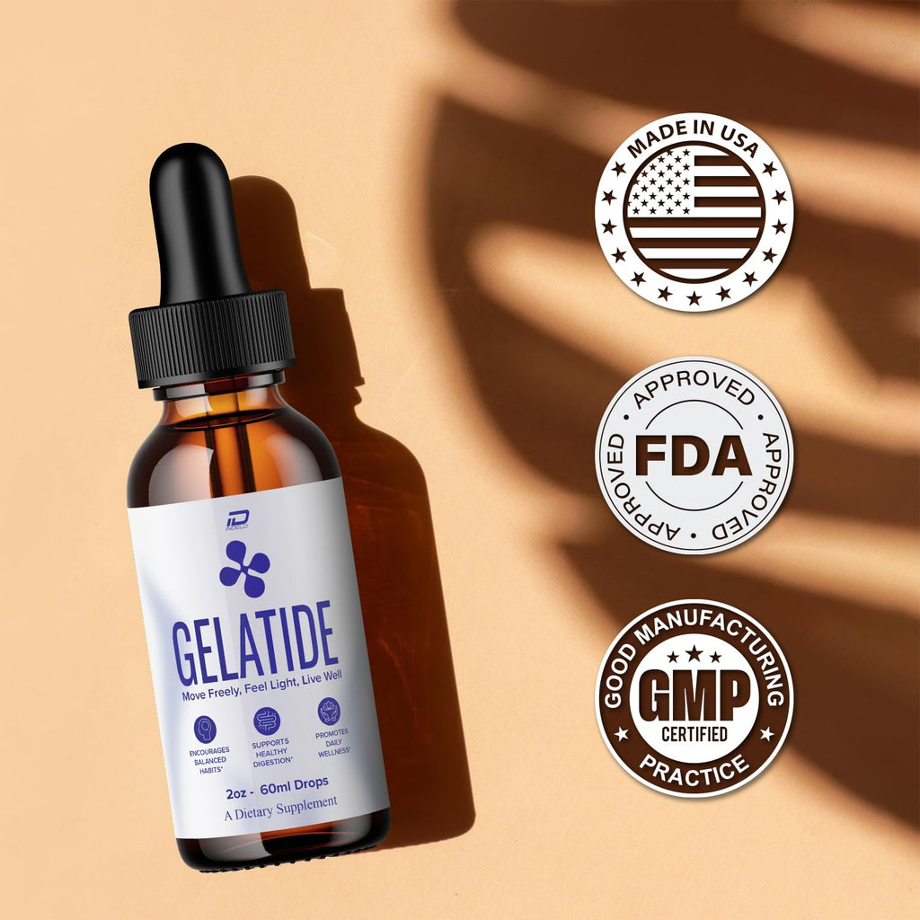 Gelatide Drops – Advanced Liquid Formula for Daily Health & Wellness Support (1 Bottle – 1 Month Supply)