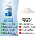 NOAVII Creatine Monohydrate Gummies 5000mg for Men & Women, Chewables Creatine Monohydrate for Muscle Strength, Muscle Builder, Energy Boost, Pre-Workout Supplement(90 Count)-Blueberry