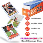 400 Card Sleeves Hard Plastic, Arjiekwei 3"X 4" Trading Card Holder, 35PT