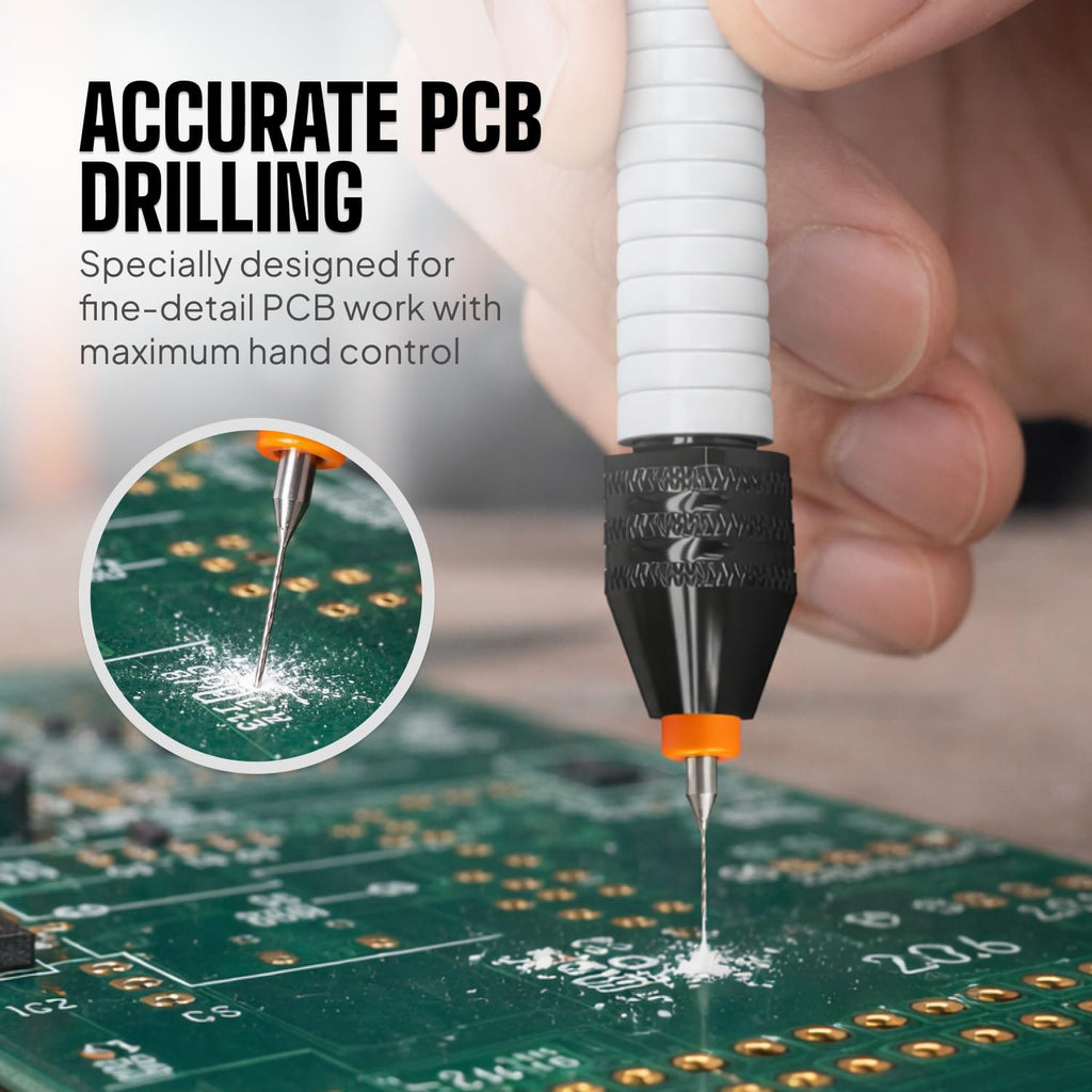 Micro Drill Bits Set with Pin Vise Hand Drill Manual, Jewelry Drill Kit