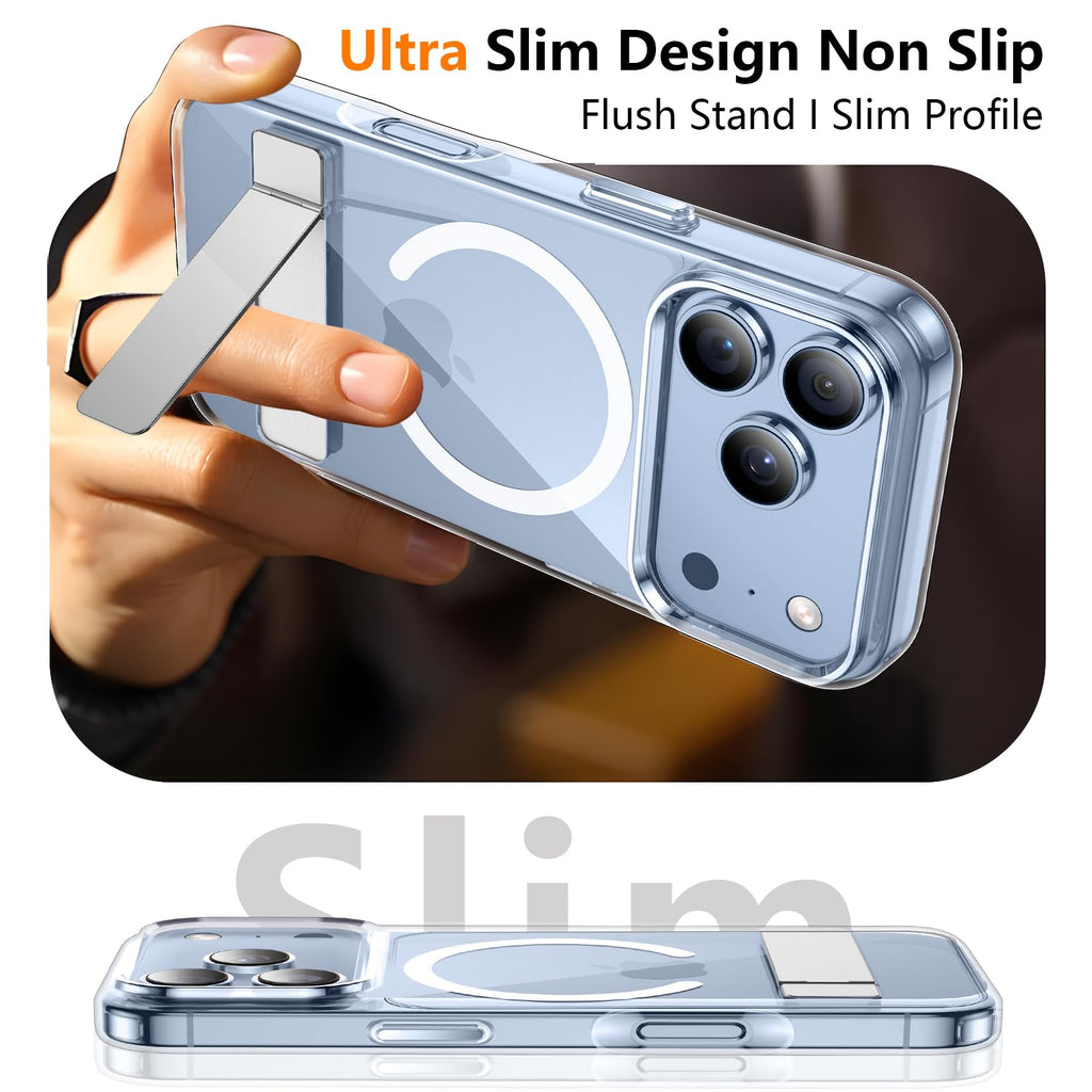SPIDERCASE for iPhone 17 Pro Case/iPhone 18 Pro Case,Magnetic,Clear
