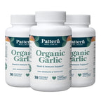 Pattern Wellness Odorless Organic Garlic - 1000mg - Supports Circulatory & Immune Health - Non-GMO, Gluten Free, Vegan - 90 Capsules