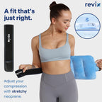 REVIX Reusable Ice Pack for Injuries and Pain Relief (16"X9")- Freeze Gel & Soft Plush Lining Ice Wrap for Shoulder, Back, Hip, Arm & Knee, Cold Compress Therapy for Swelling, Bruises & Surgery