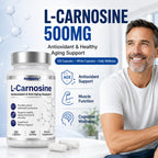 Herbounty L-Carnosine Supplement 500mg, 120 Capsules Vitality Support