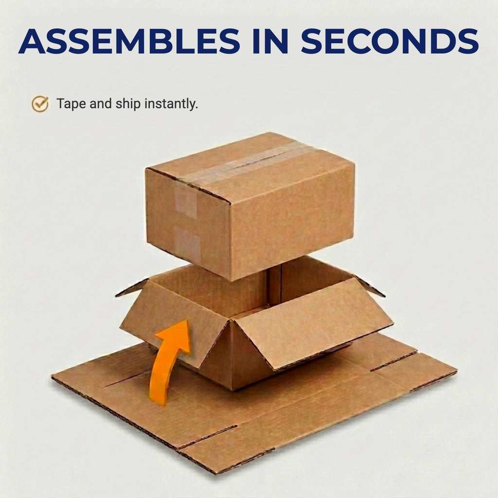 AVIDITI Shipping Boxes Flat 12"L x 9"W x 4"H, 25-Pack | Corrugated Cardboard Box for Packing, Moving and Storage