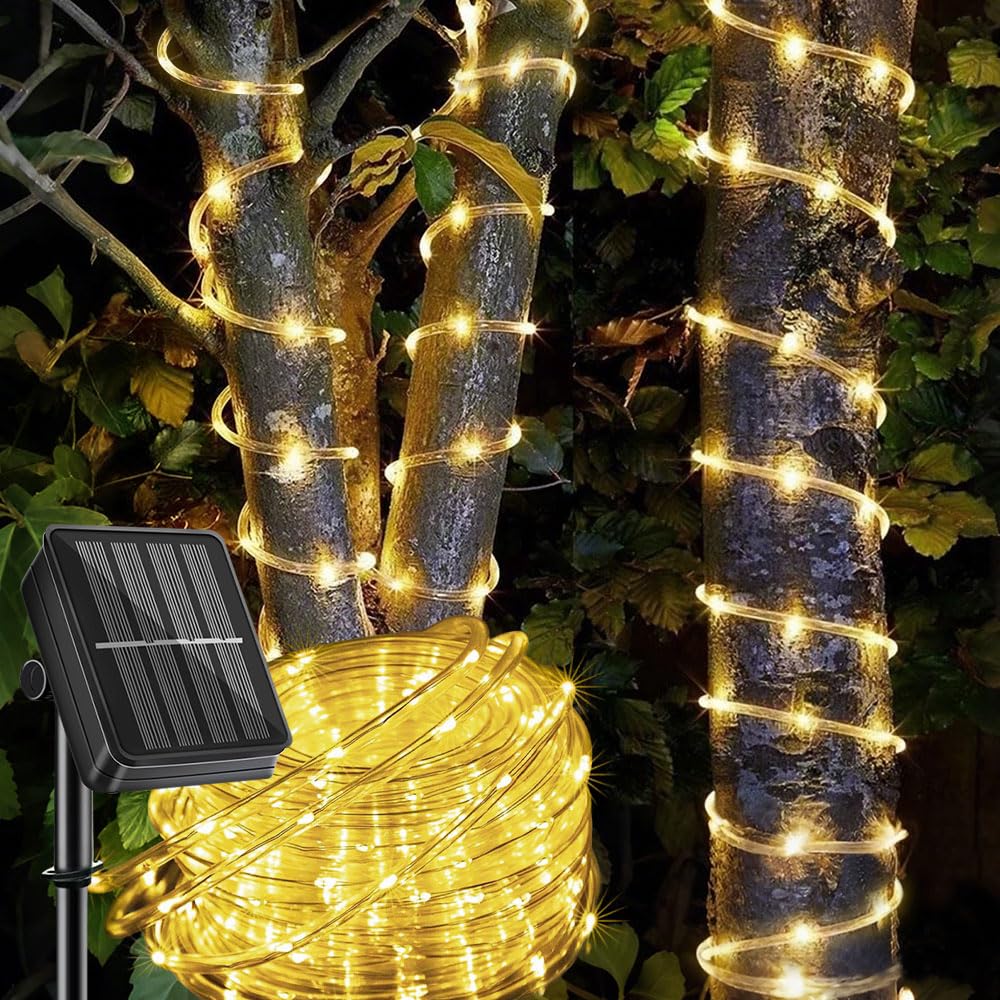 LairtPOW Solar Rope Light 2 Pack Waterproof IP65 39FT 100LEDs Outdoor LED ‎Solar Outdoor Lights for Party Garden Yard Home Wedding Christmas Halloween Holiday Tree Decoration Lighting