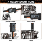 HARDELL Digital Caliper 6 Inch, Caliper Measuring Tool with Large LCD