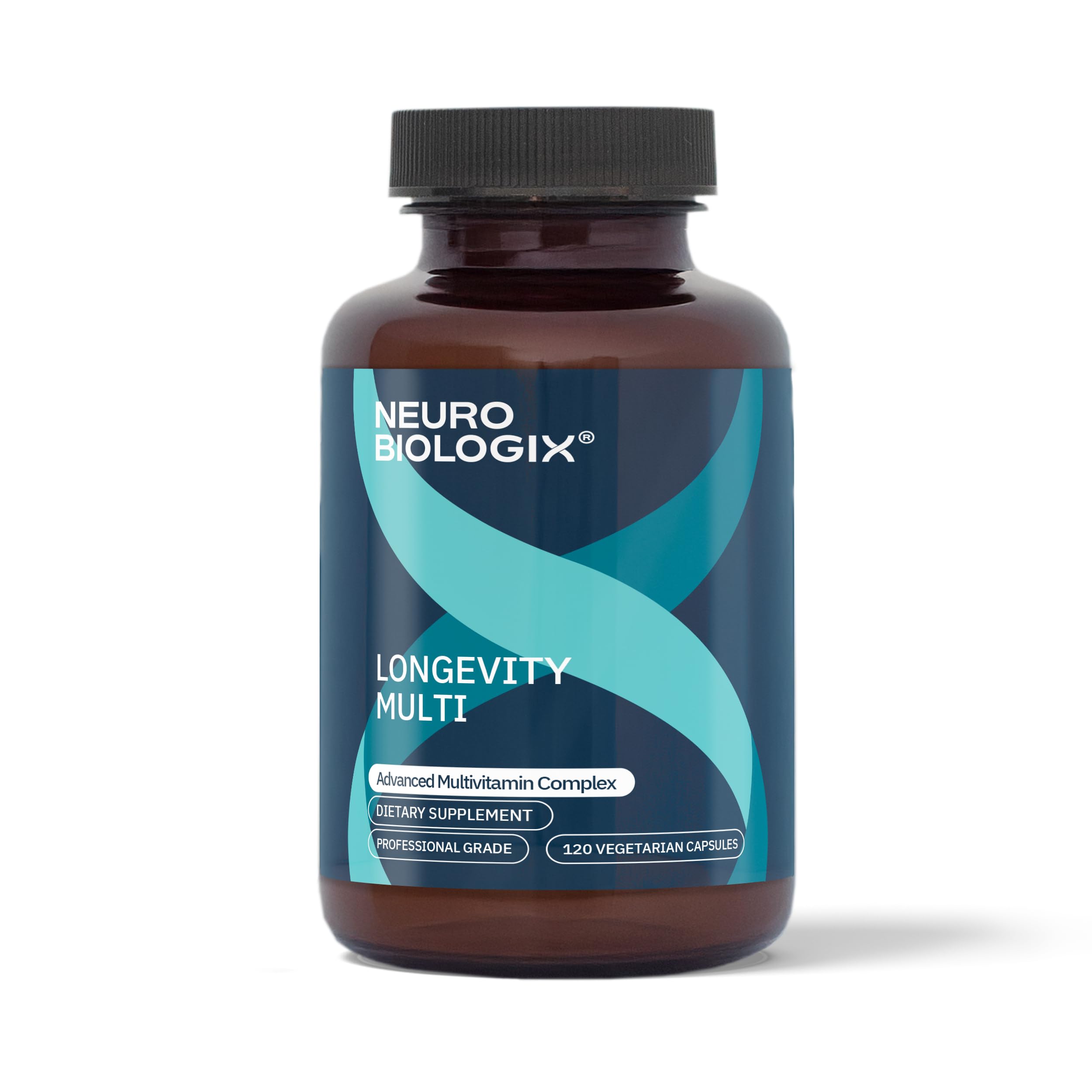 Neurobiologix Longevity Multi, Daily Multivitamin for Men & Women, Over 40 Vitamins & Minerals, NR, CoQ10 & Active B, Iron Free Vitamins for Women & Men for Energy & Wellness, 120 Capsules
