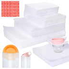 540Pcs Dish Packing Supplies for Moving, 270 Cushion Foam Wrap Pouches & Sheets 4 Sizes (16x12", 12x12", 12x7.8", 7.8x7.8") with 70 Fragile Stickers Plate Packing Sleeves for Fragile Shipping Storage