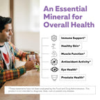 Organic Zinc 25 mg | Whole Food zinc Supplements | Derived from Organic Fruit, Elemental Zinc - Water Extracted, Vegan, GMO-Free - Essential Mineral, Antioxidant, Immune Support, Skin - 60 Servings