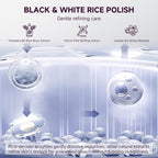 Face Exfoliant, Glow Rice Exfoliant Ampoule Duo, Gentle Soft Peel Exfoliating Face and Body Scrub Skin Shot, Lightweight Hydrating Glow Formula for All Skin, 5.4fl oz*1 Set