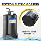 Acquaer 1/3 HP Submersible Water Pump, 115V Sump Pump with 3/4” Garden Hose Adapter, 2160 GPH High Flow Water Removal for Swimming Pool Cover Hot Tubs Flooded House Basement, Black