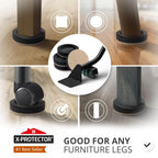 X-Protector Felt Furniture Sliders for Hardwood Floors & Furniture Lifter Tool Set - 4 PCS 3 1/2" Sliders for Furniture with Furniture Jack. Move Your Furniture Easily with Premium Furniture Movers!