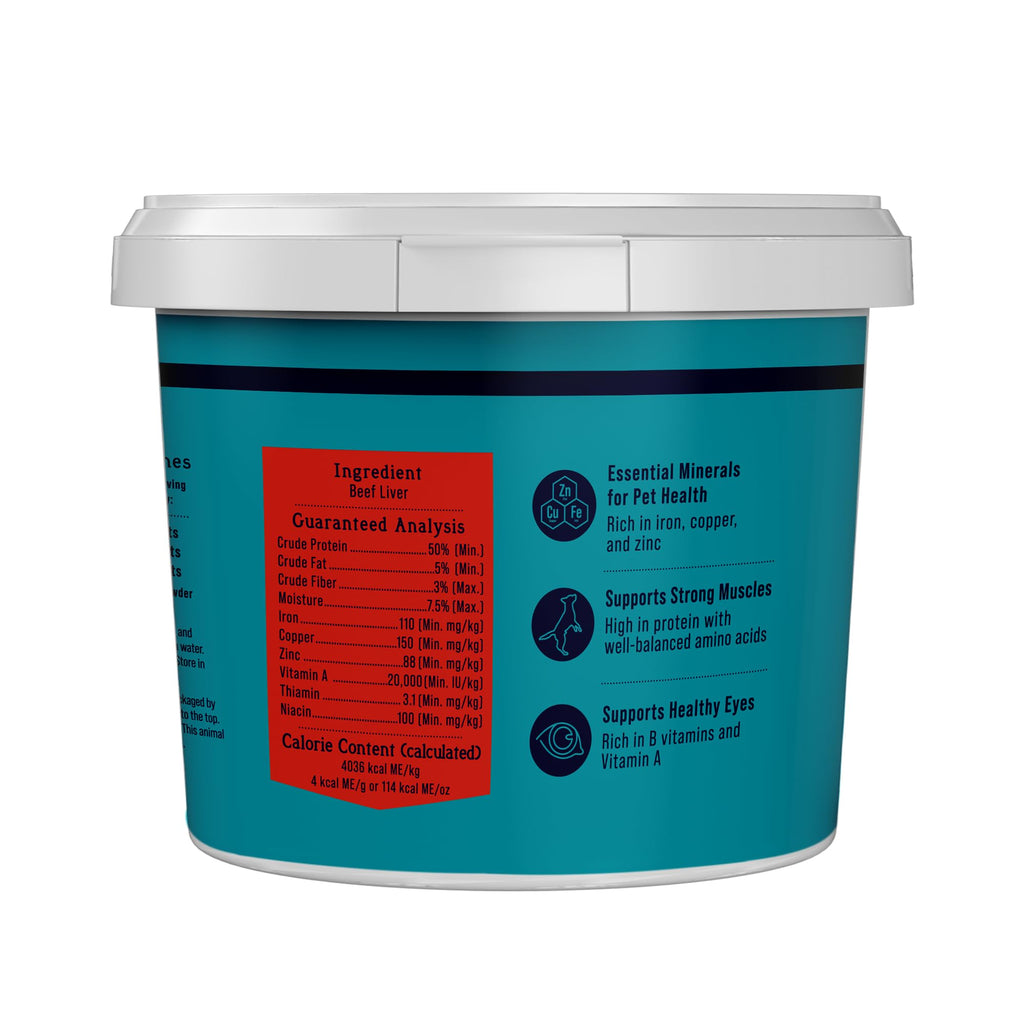 Stewart Freeze Dried Dog Treats, 100% Beef Liver, 21 oz Tub