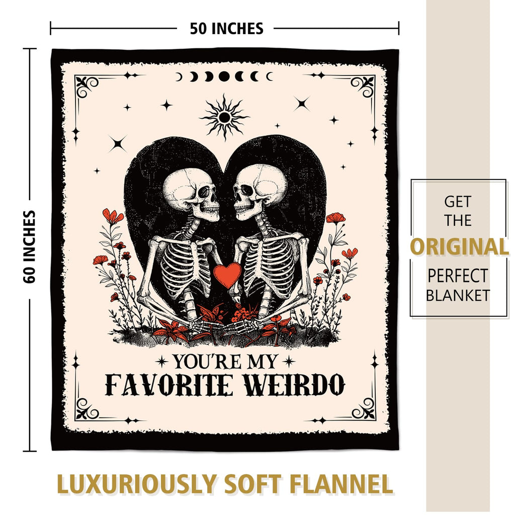 Gifts for Him Her, Anniversary Halloween Blanket for Women Men 60"X50"