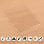 KAITELA Clear Cast Acrylic Sheet 8" x 10" x 1/8" Thick (3mm), Pack of 2