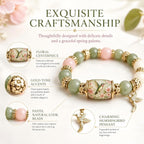 VOOYVEX 2026 Hummingbird Blessing Jewelry Beads Bracelet for Women Spring Garden Hummingbird Charm Thick Elastic Beaded Bracelets with Giftbox