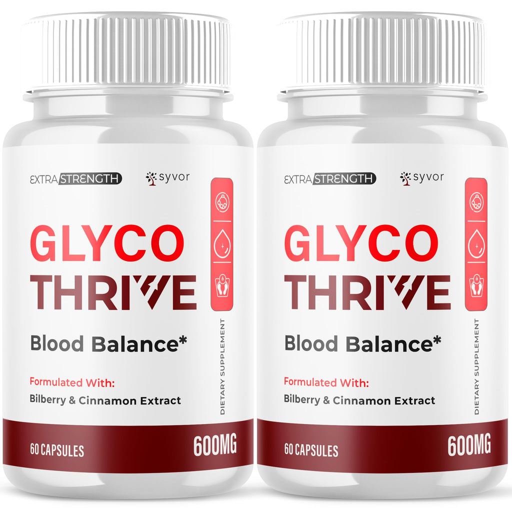 (2 Pack) Glyco Thrive Capsules, Official GlycoThrive Glycogen Support Pills with All Natural Ingredients, Advanced Formula Health Supplement with Max Strength Vitamins for Women & Men (120 Capsules)