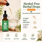 Yarrow Herb Tincture, Organic Yarrow Extract Liquid Drops, Alcohol-Free Achillea Millefolium Herbal Supplement for Women, GMP Certified, Vegan, Non-GMO, Gluten-Free, 1 Fl Oz