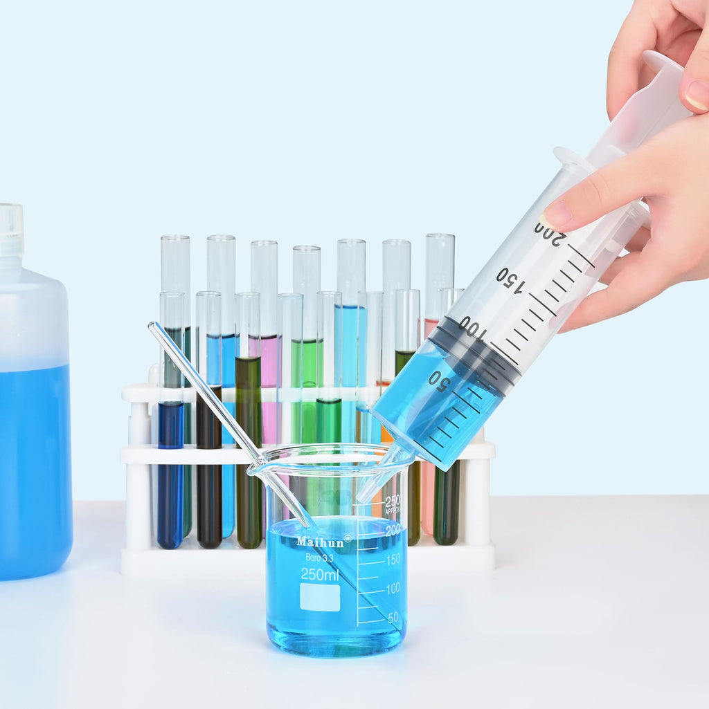 150mL Plastic Syringe for Liquid - 20 Pack Large Syringes with Adapter