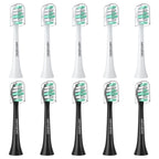MRYUESG Replacement Heads Compatible with Philips Sonicare 10 Pack, 5 White + 5 Black, MRYUESG Electric Tooth-Brush Head for Phillips