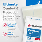 Dealmed Abdominal Combine Pads 5"x9" (40-Pack) Sterile Individually Wrapped, ABD Pads, Absorbent, Non Adherent for Wound Care, Drainage, First Aid, 20/Box (2 Pack)